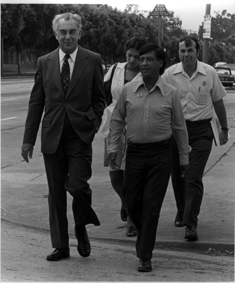 (3224) Cesar Chavez, Walking, 1971. (3224) Cesar Chavez, Walking, 1971.